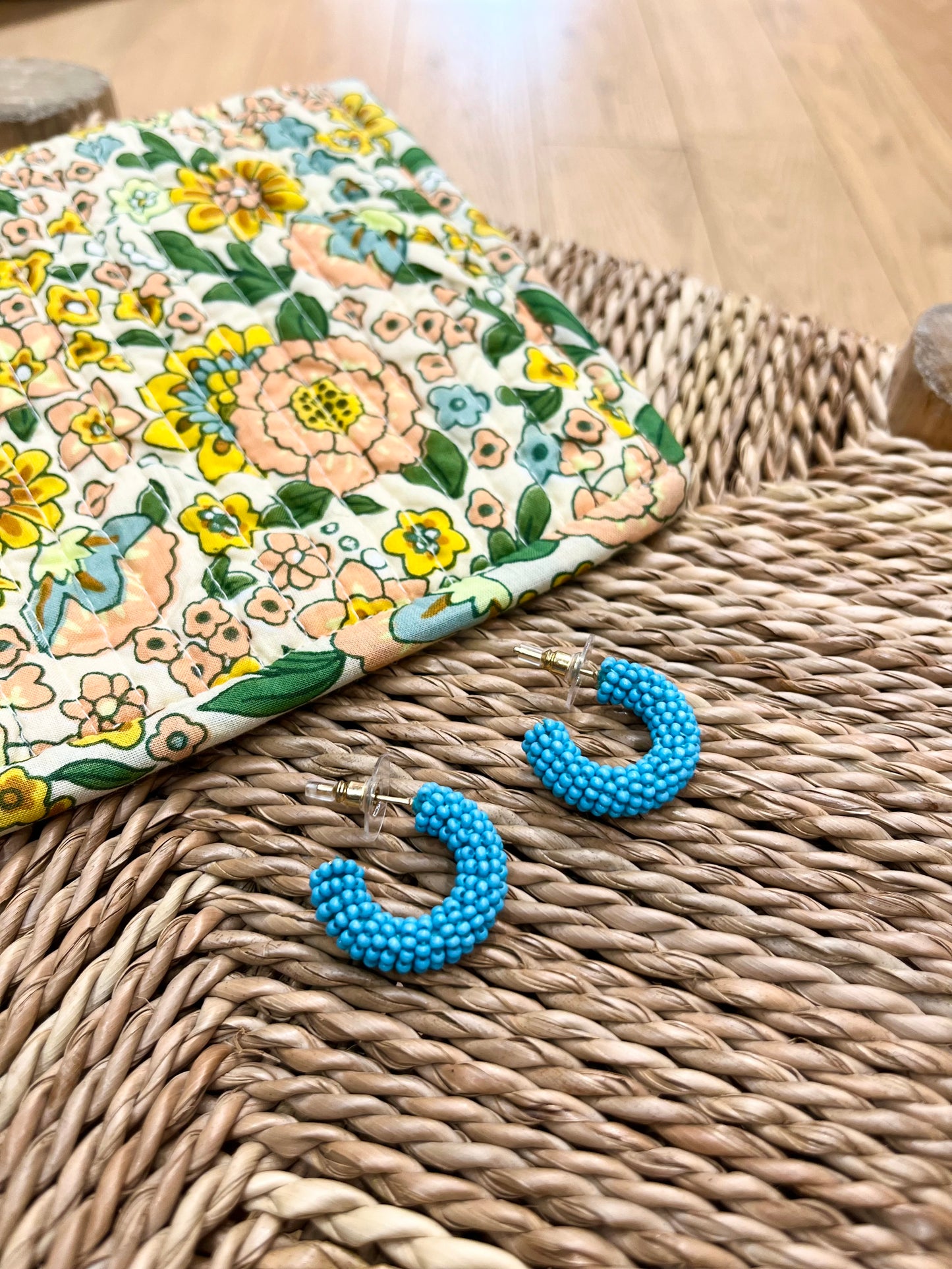 Créoles POLINA turquoise