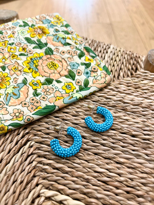 Créoles POLINA turquoise