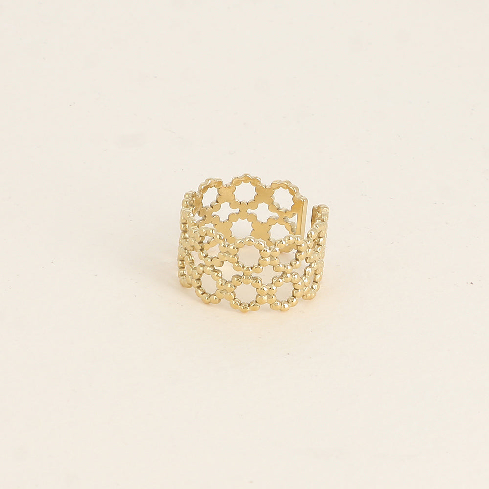 Bague AGLAÉ ajourée ronde