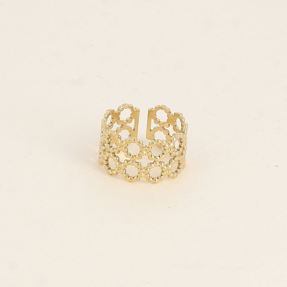 Bague AGLAÉ ajourée ronde