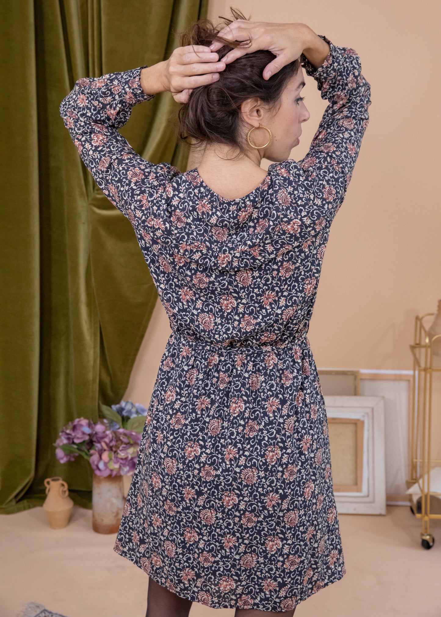 Robe courte CHANTILLY noire