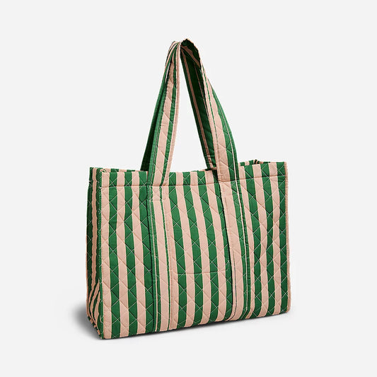 Cabas BIANCA rayé vert