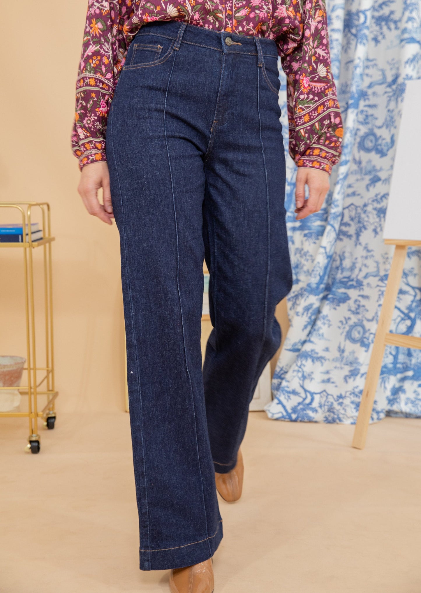 Jeans FAUSTINE wide brut