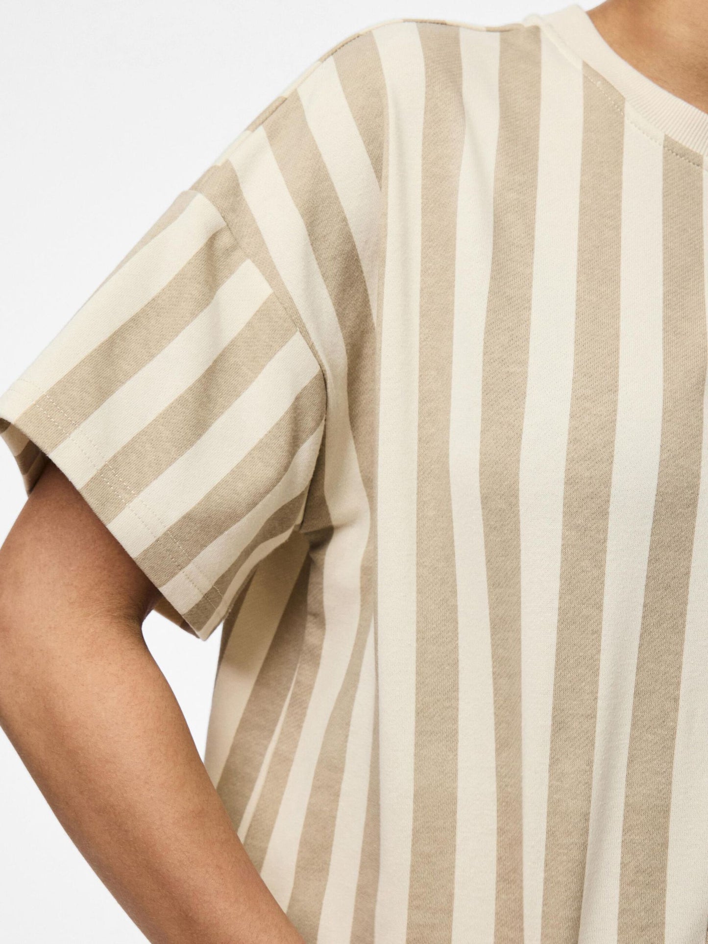 Sweat CHILLI rayé beige