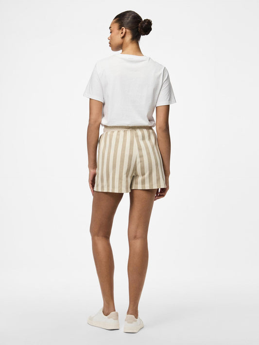 Short CHILLI rayé beige