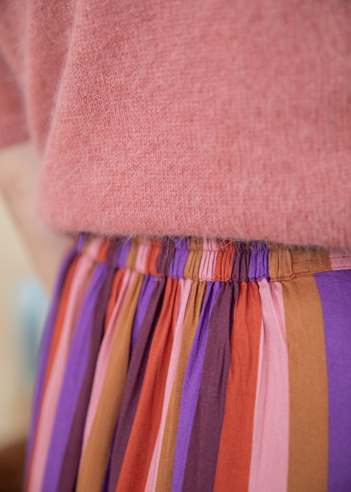 Jupe JOLYNE STRIPES violet