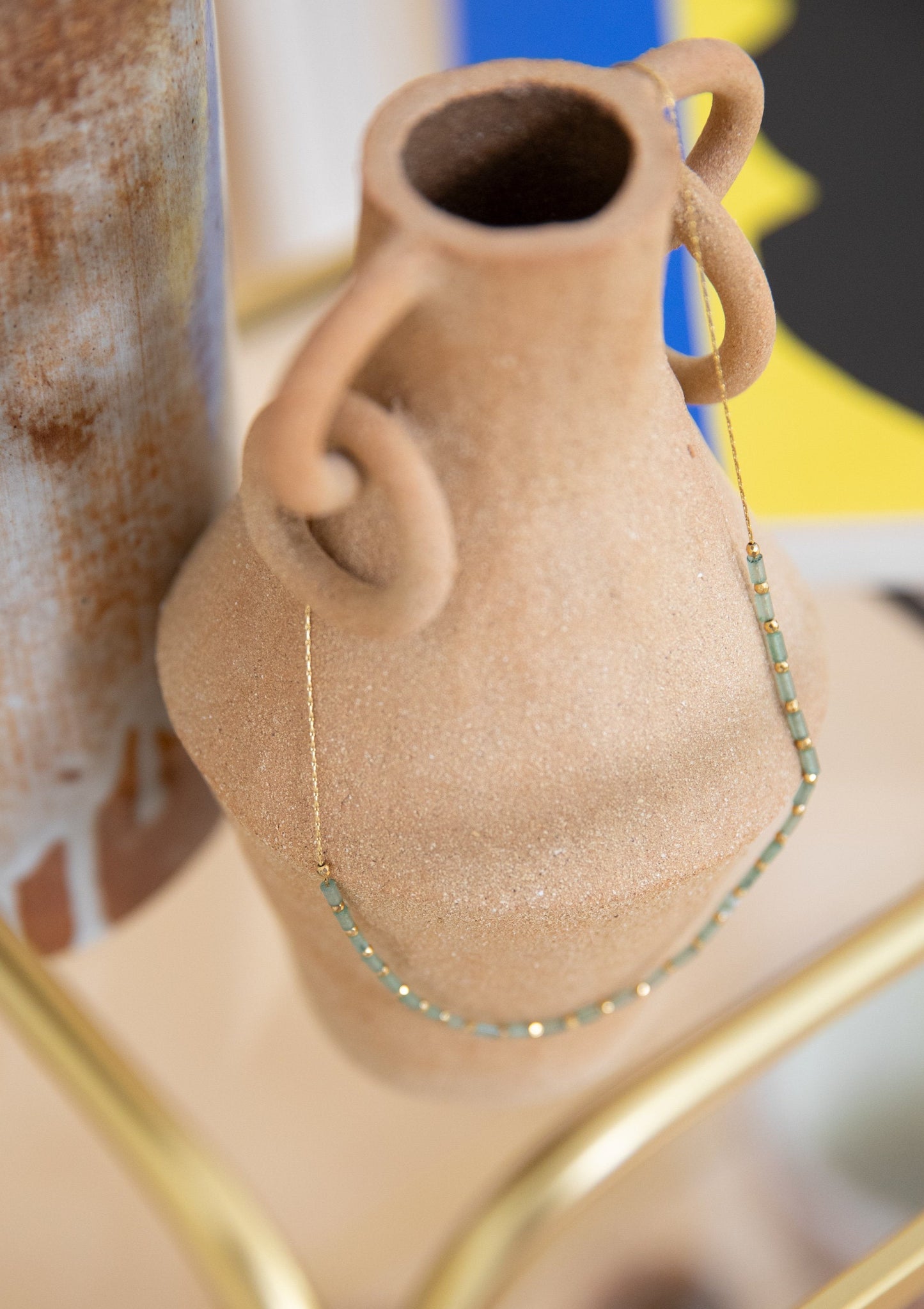 Collier JUNON vert d'eau