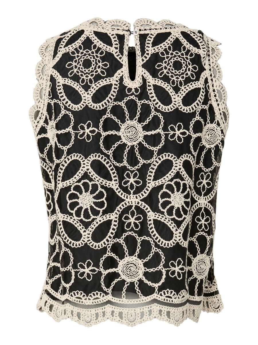 Haut CILIA noir crochet
