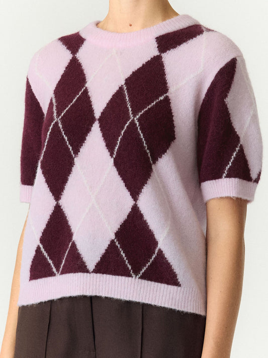 Pull JOHI rose/bordeaux