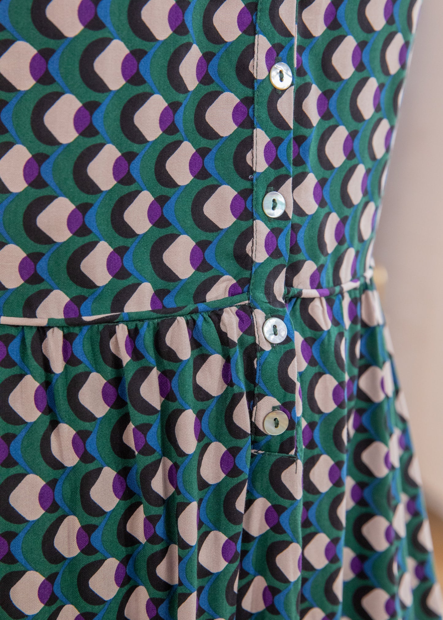 Robe longue DEBBY pop vert