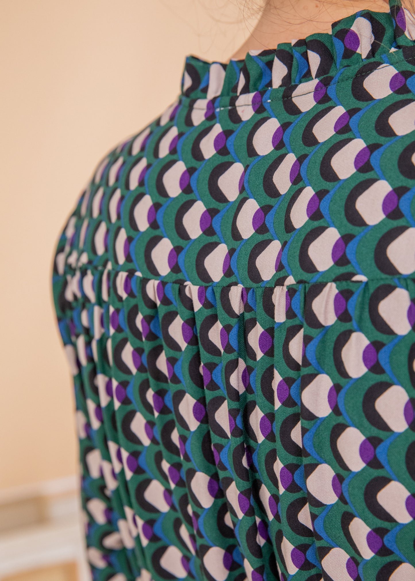 Robe longue DEBBY pop vert