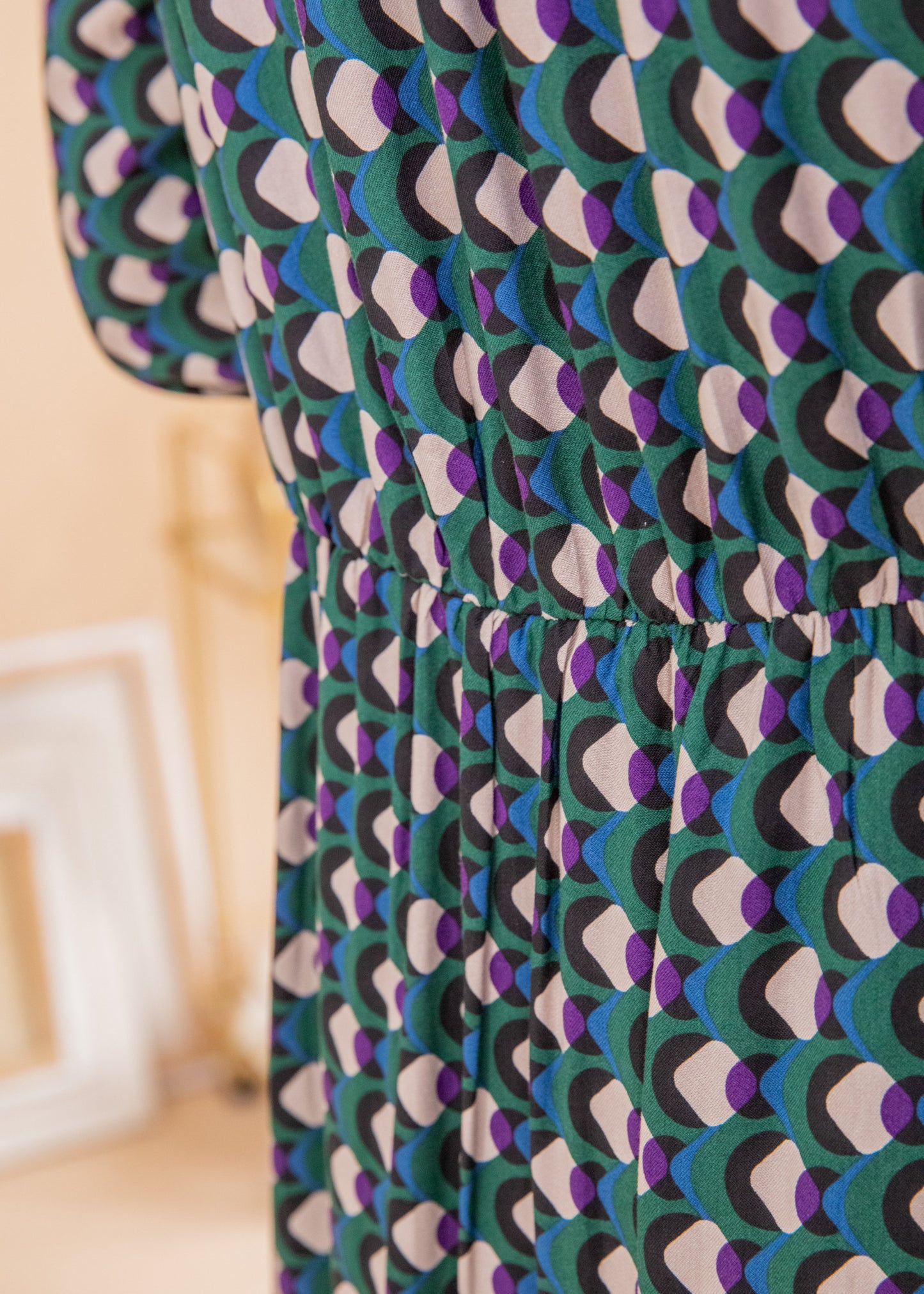 Robe longue DEBBY pop vert