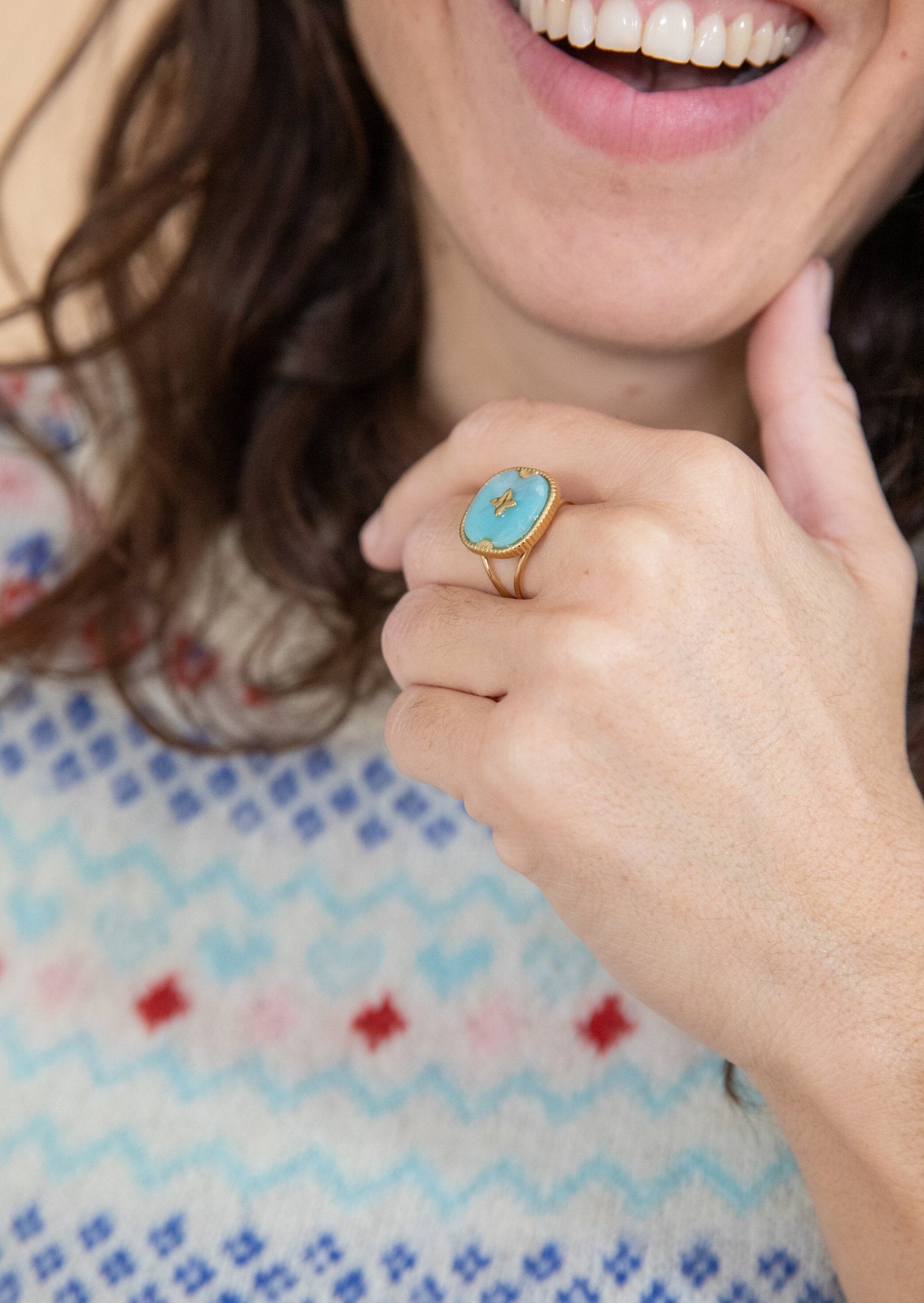 Bague DEVON ciel