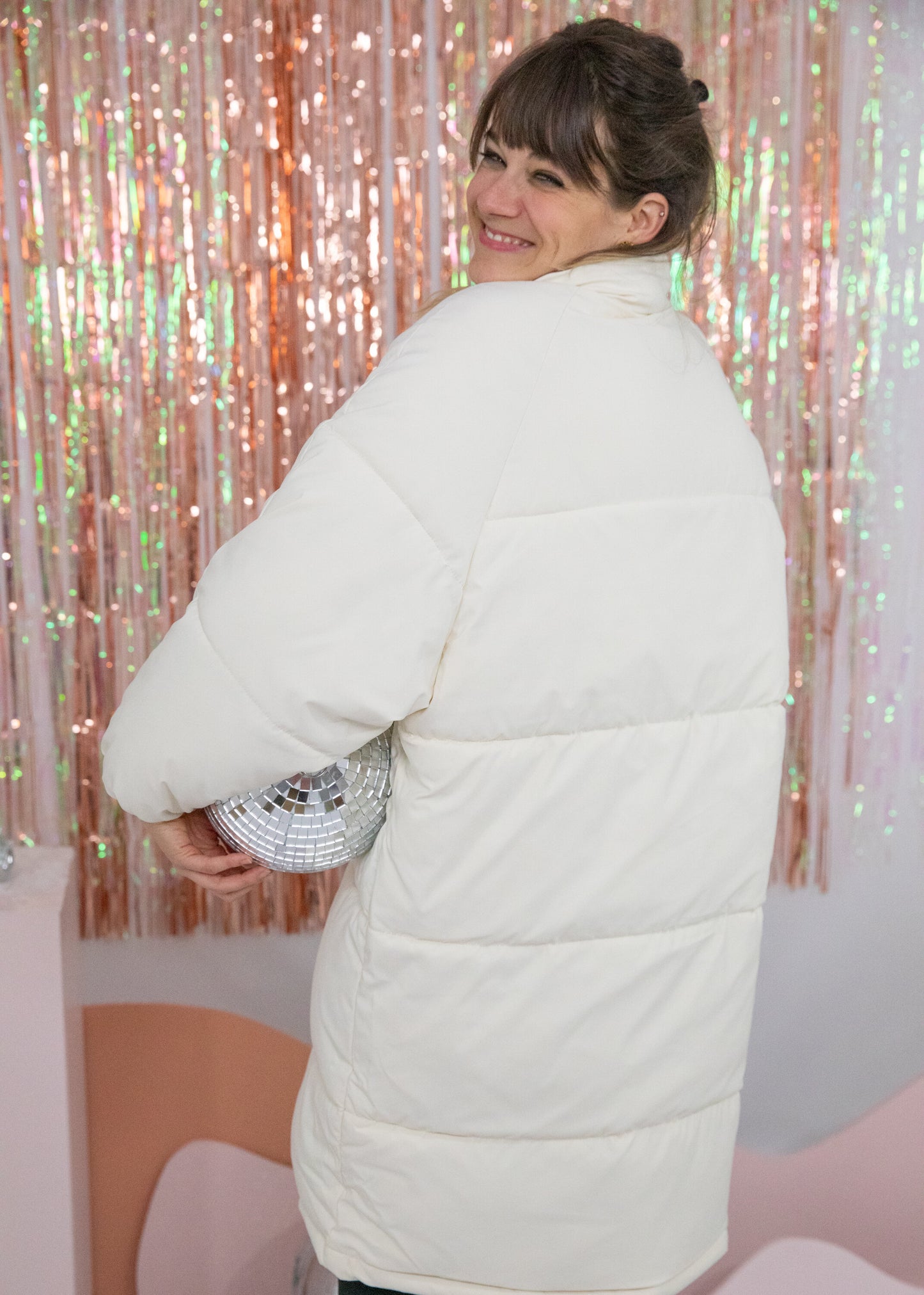 Doudoune longue TALIA blanc