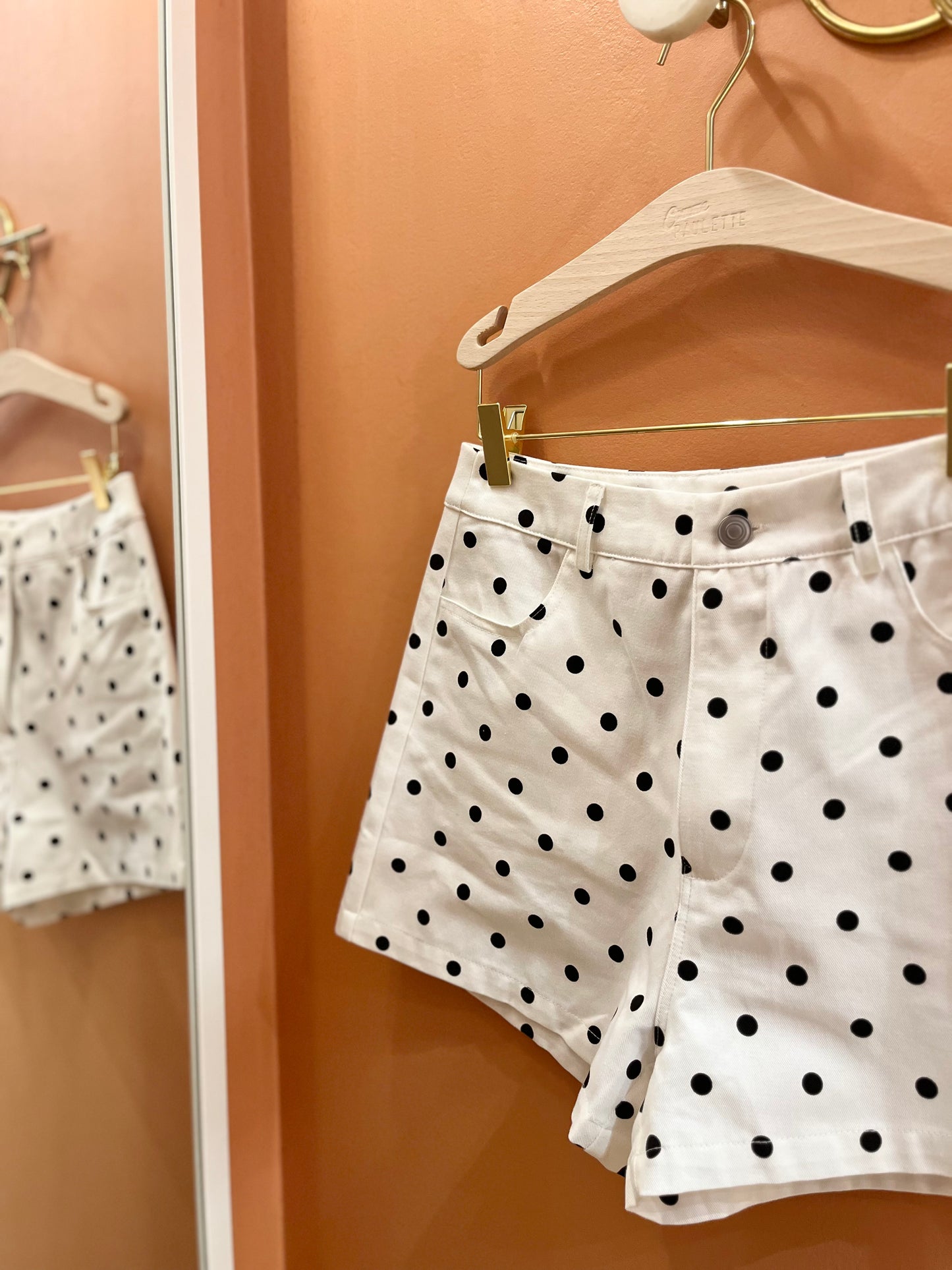 Short VICTORIA pois blanc