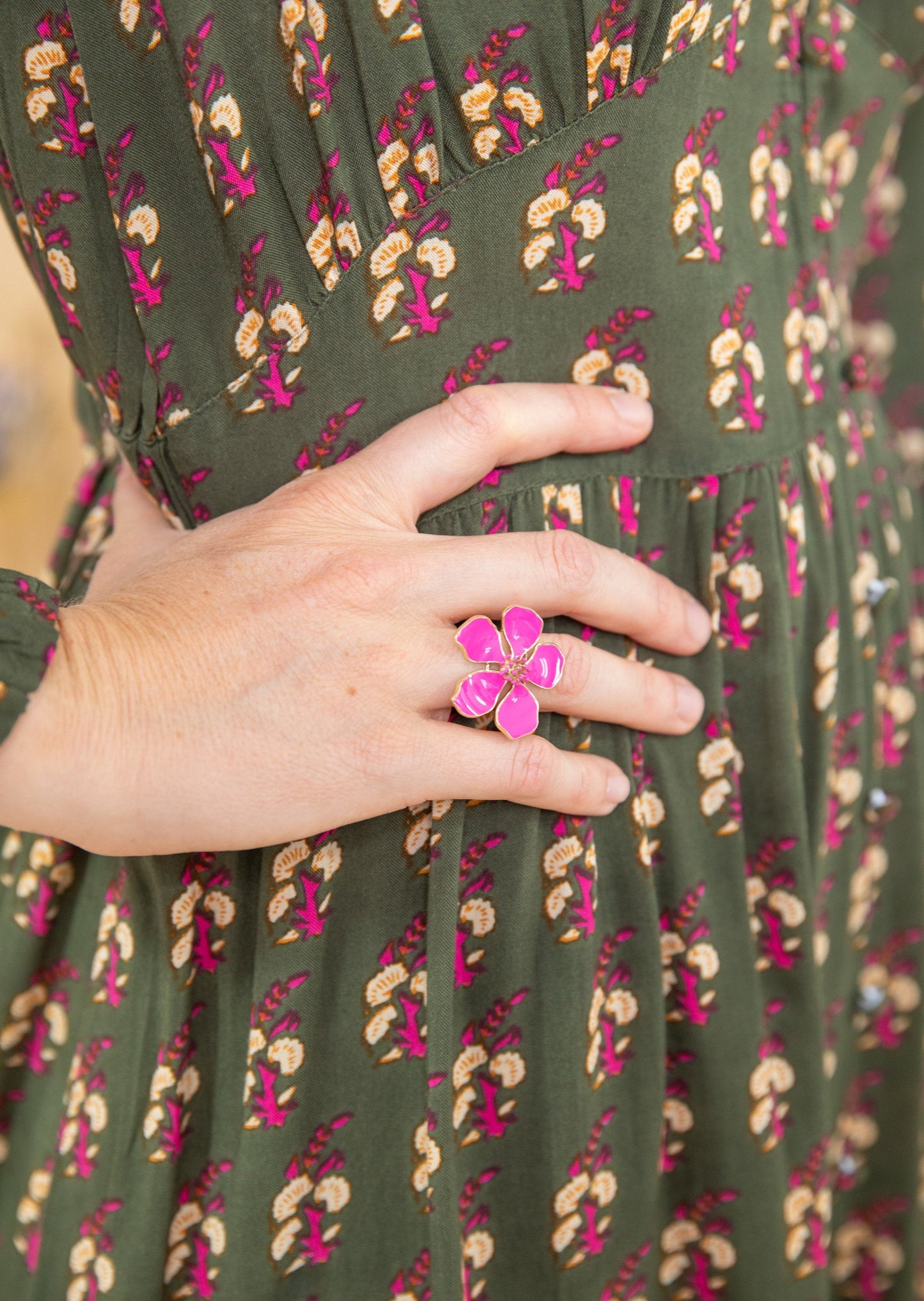 Bague MAGNOLIA rose