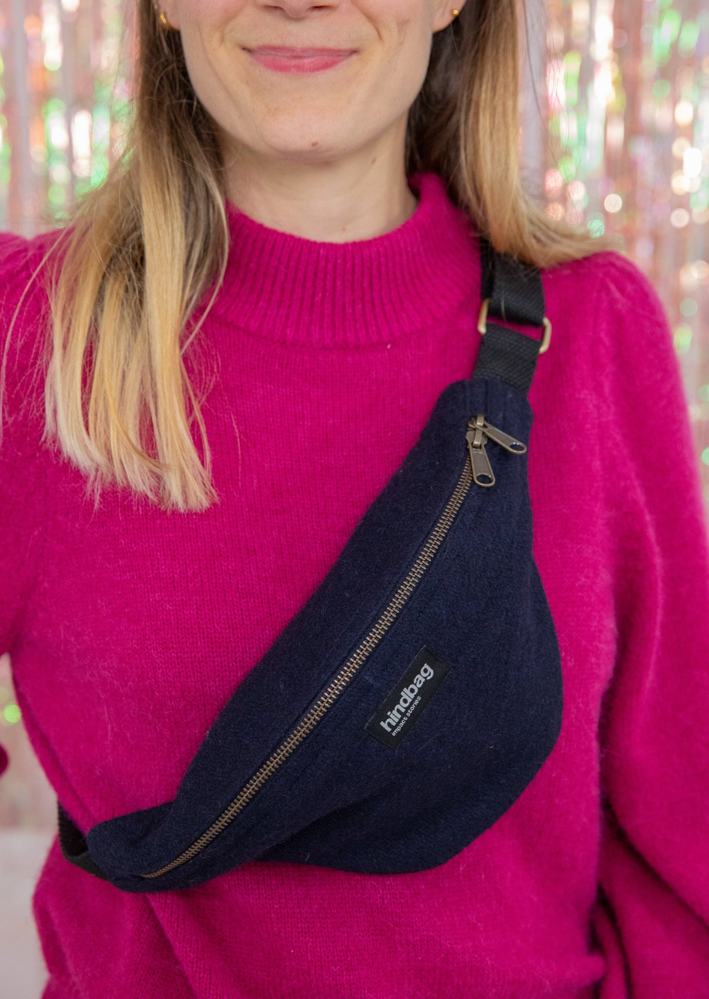 Sac banane OLIVIA laine navy