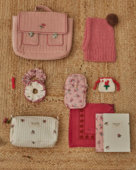 Trousse de toilette ROSE brodée