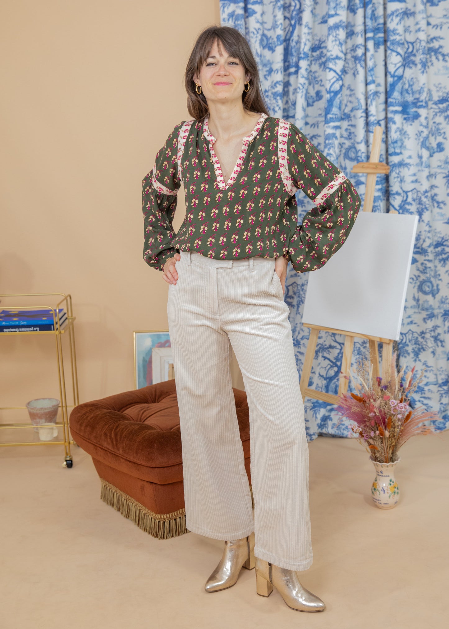 Blouse PEPITO kaki