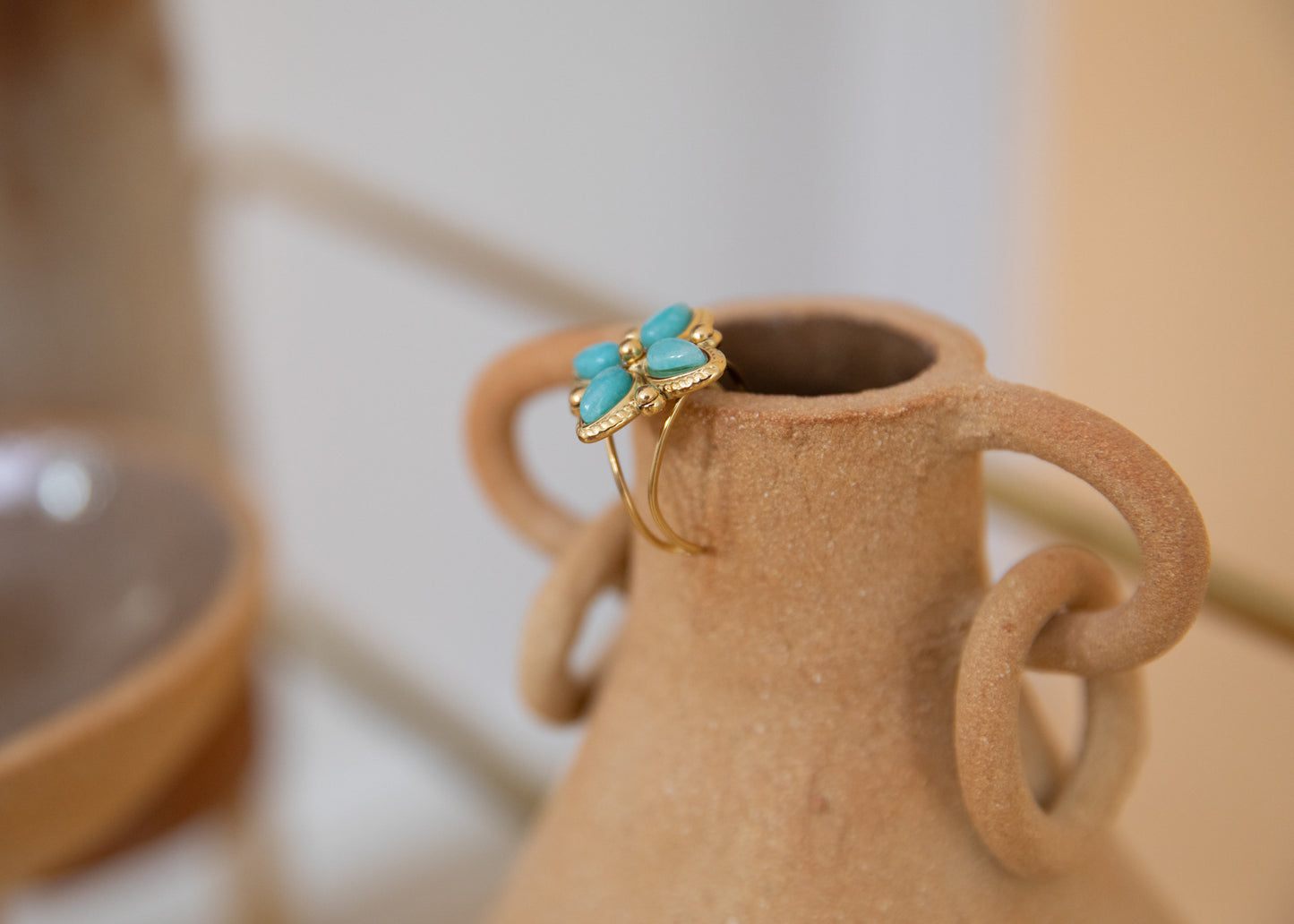 Bague FLEUR amazonite