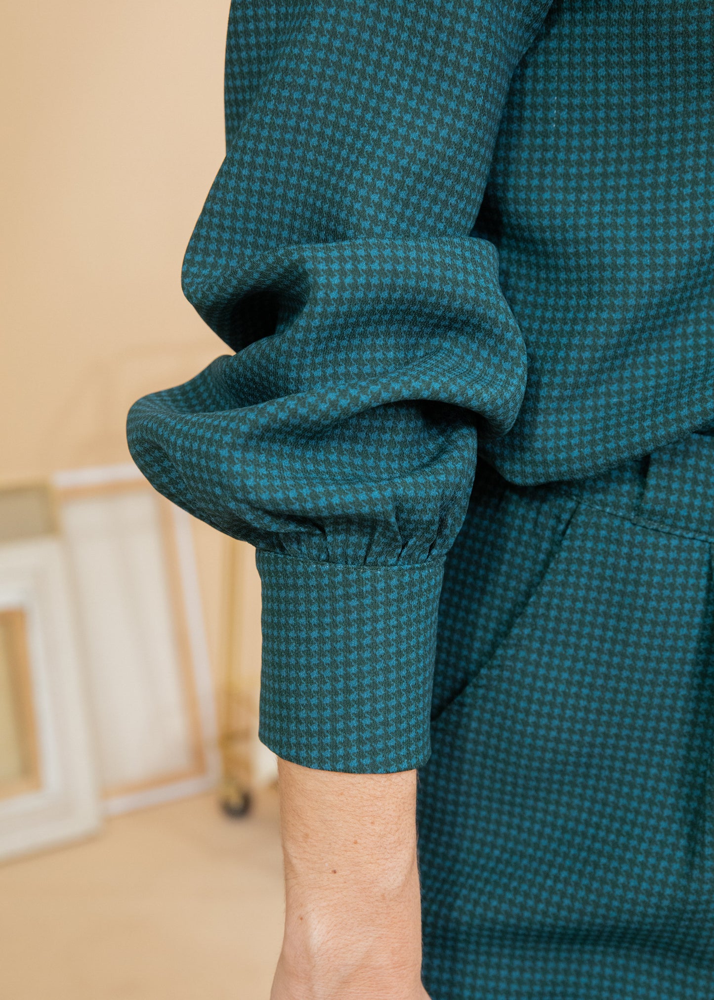 Blouse BRITNEY carreaux vert