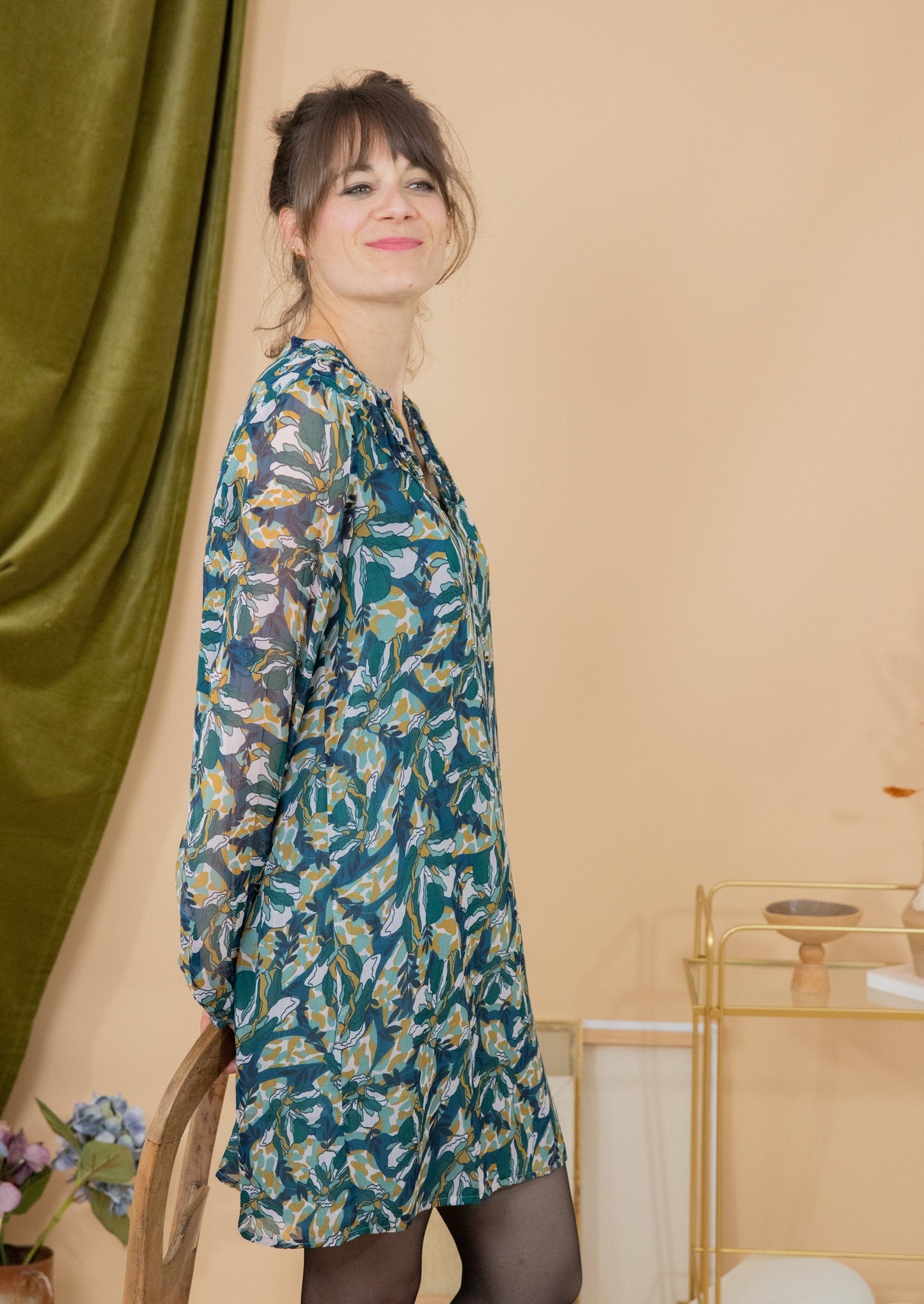 Robe ONTIBE pétrole