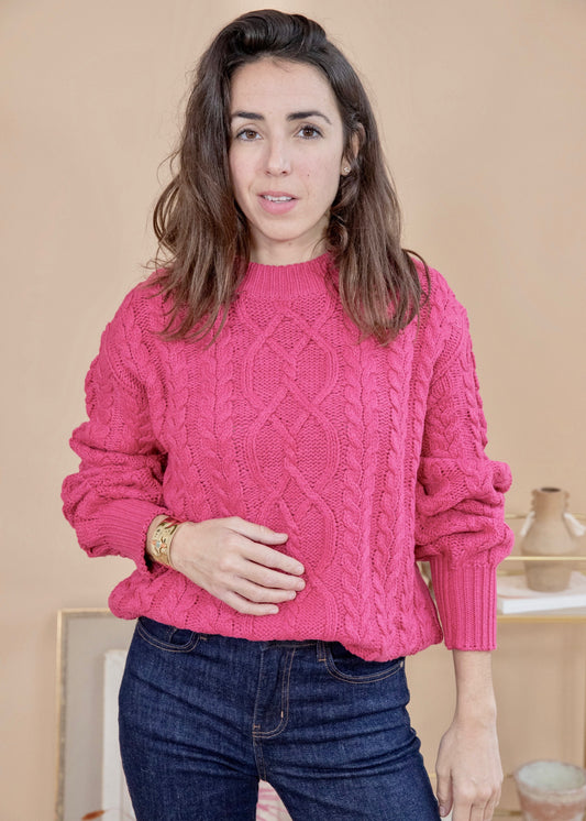 Pull MIKADO framboise