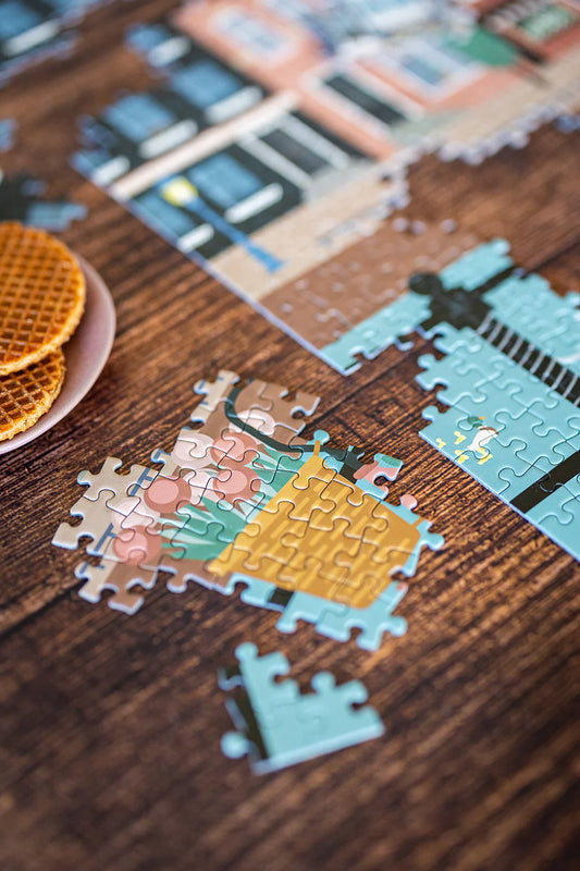 Puzzle 1000 pièces PÉDALONS AU FIL DE L'EAU