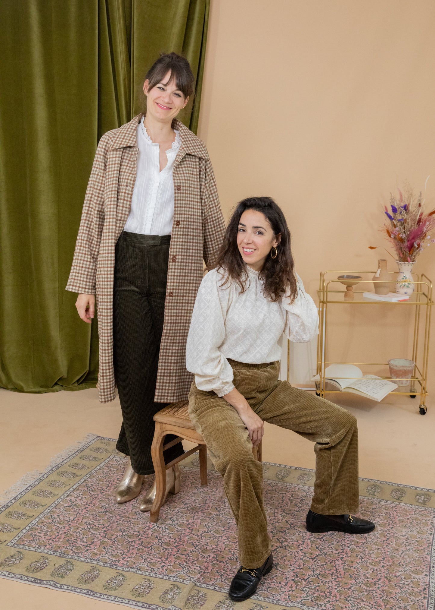 Manteau DAMIER moka