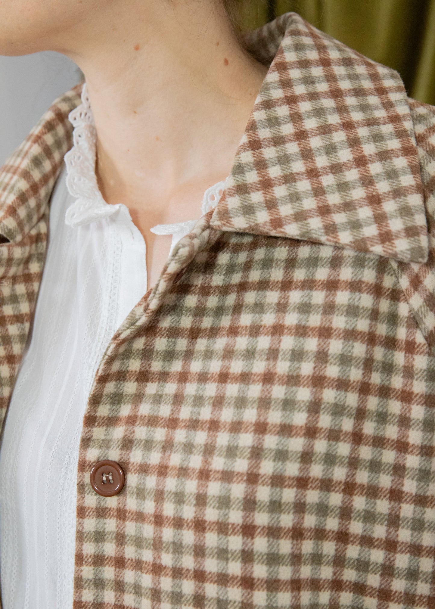 Manteau DAMIER moka