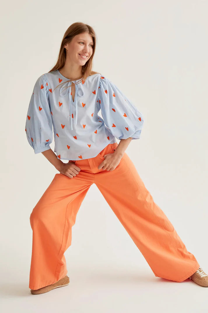 Blouse BERTHA brodée coeur