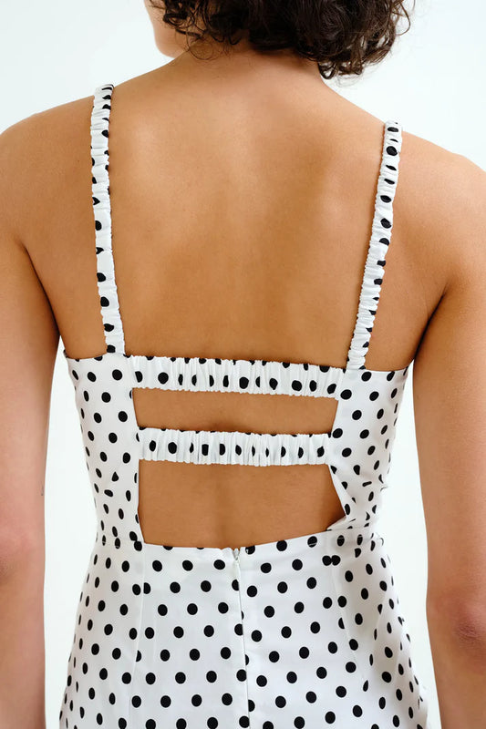 Robe PENELOPE pois noire