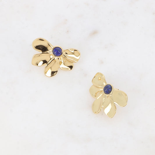 Boucles d'oreilles FLORE lapis