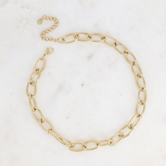 Collier ARSÈNE maillon doré