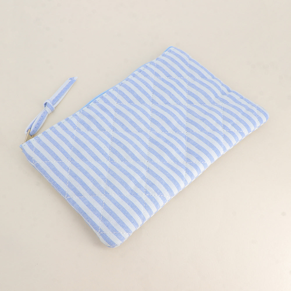 Pochette ANNA rayée bleue