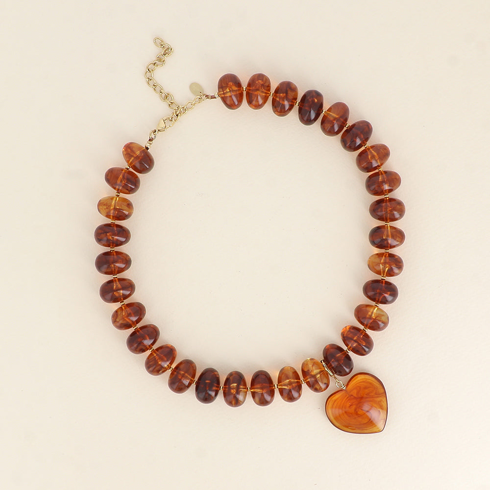 Collier GABRIELLE marron