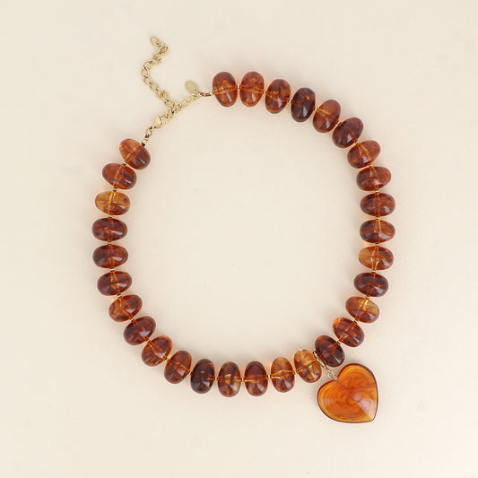 Collier GABRIELLE marron