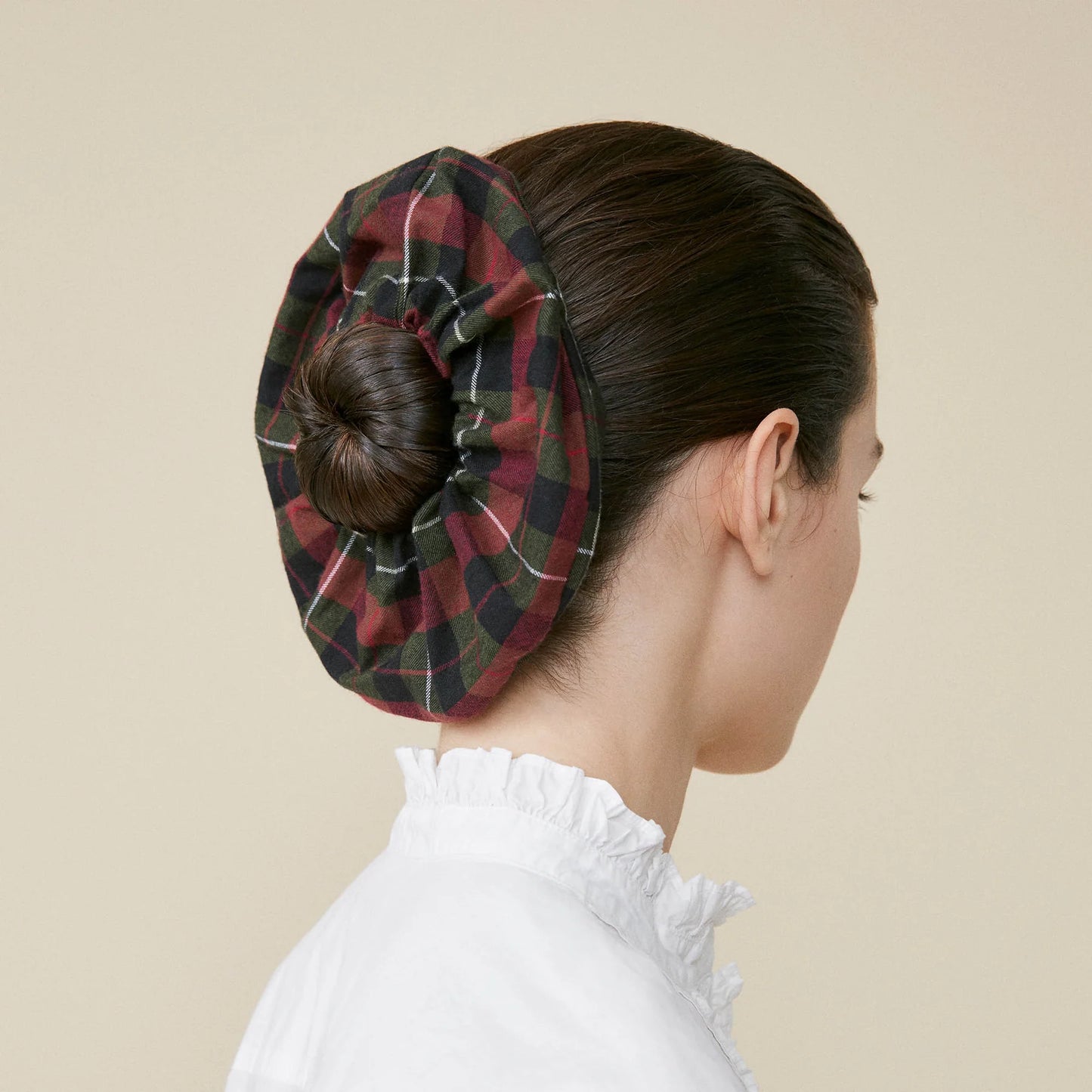 Chouchou AUGUSTINA tartan bordeaux