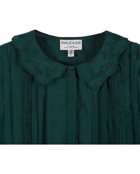 Chemise ELISABETH vert fôret