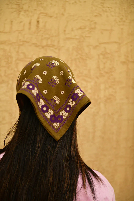 Petit foulard ANASTASE olive