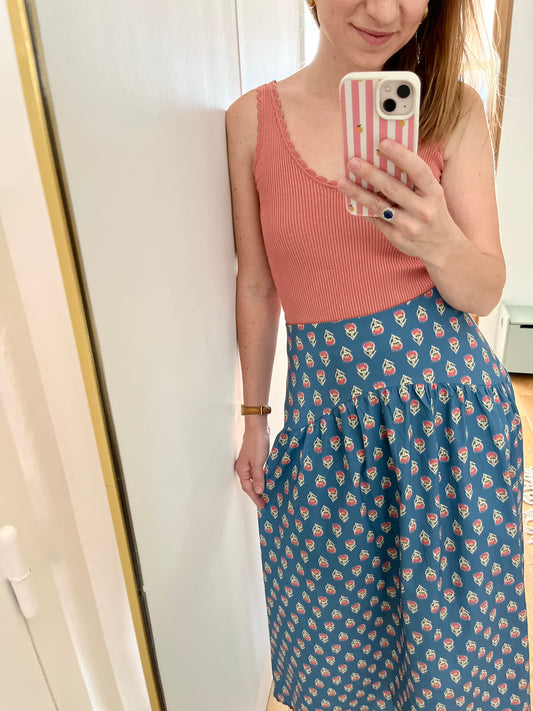 Jupe GARANCE bleue