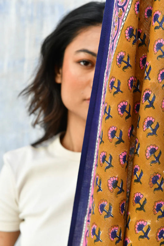 Foulard SÉLÉNÉ fauve