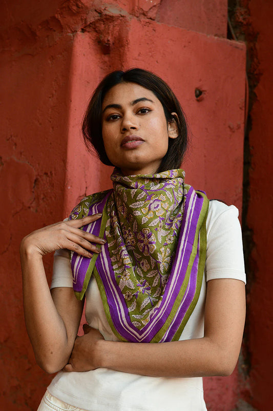 Foulard CARTHAGE kaki