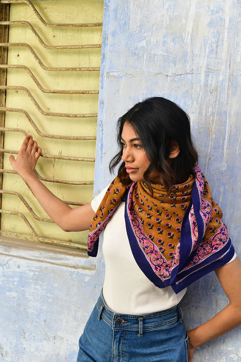 Foulard SÉLÉNÉ fauve