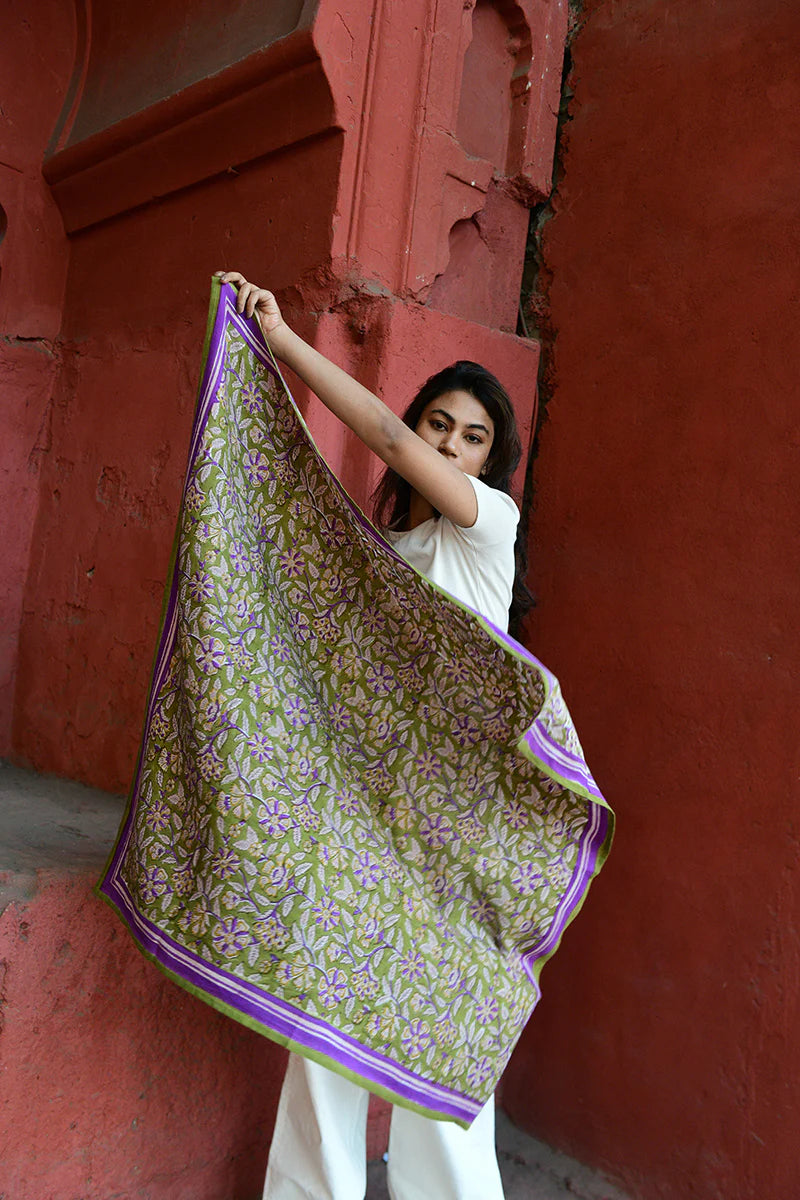 Foulard CARTHAGE kaki