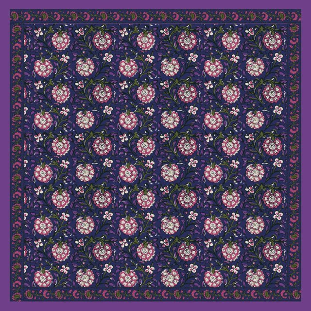 Foulard BOUGAINVILLIERS bleu