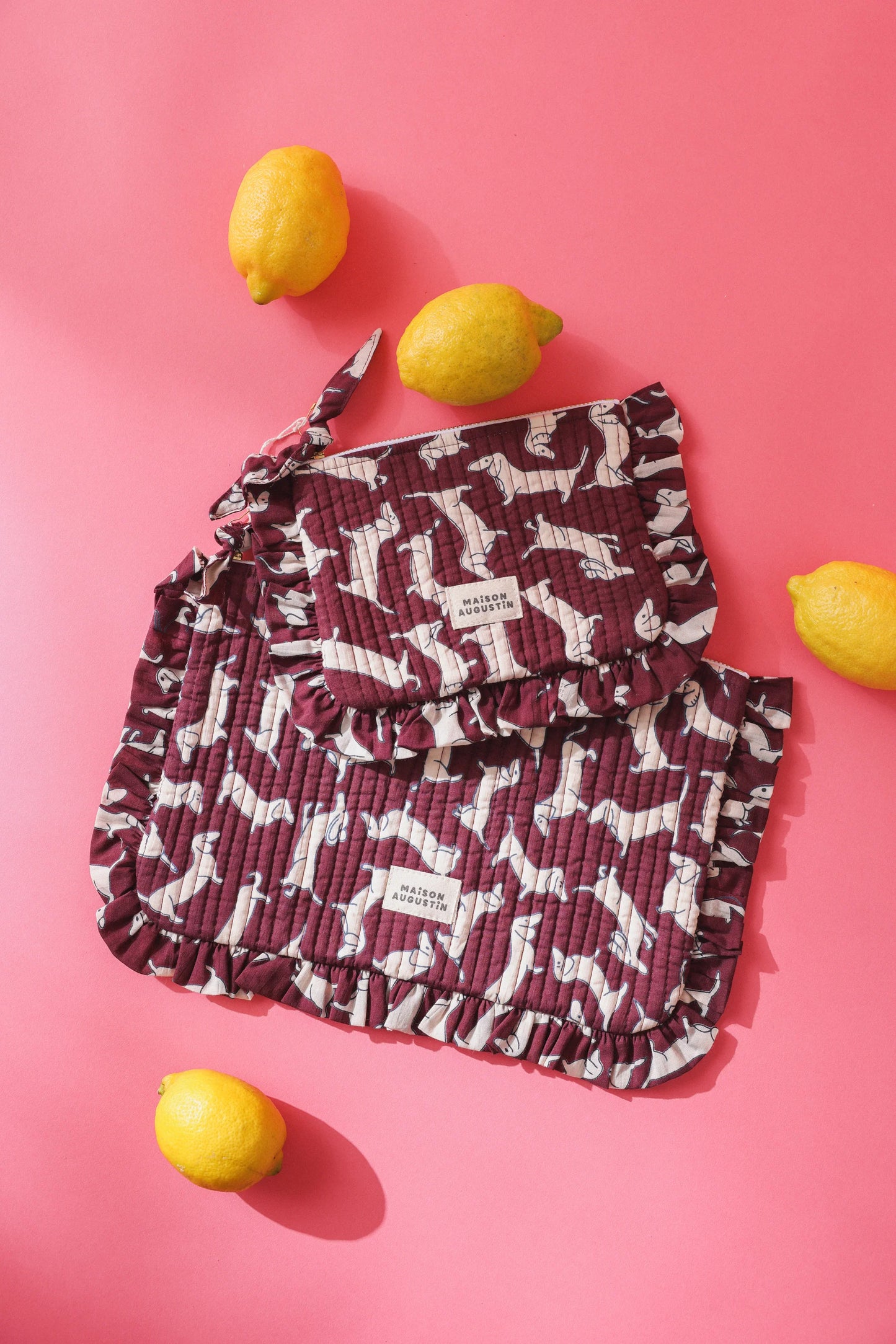 Petite pochette TECKEL prune
