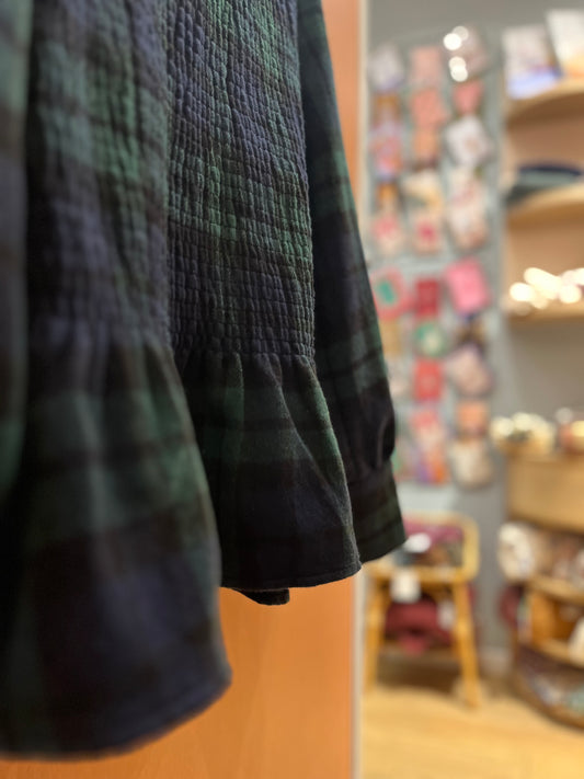 Blouse FAUSTIN tartan bleu