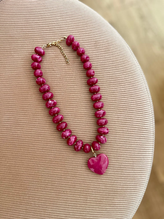 Collier GABRIELLE fuchsia