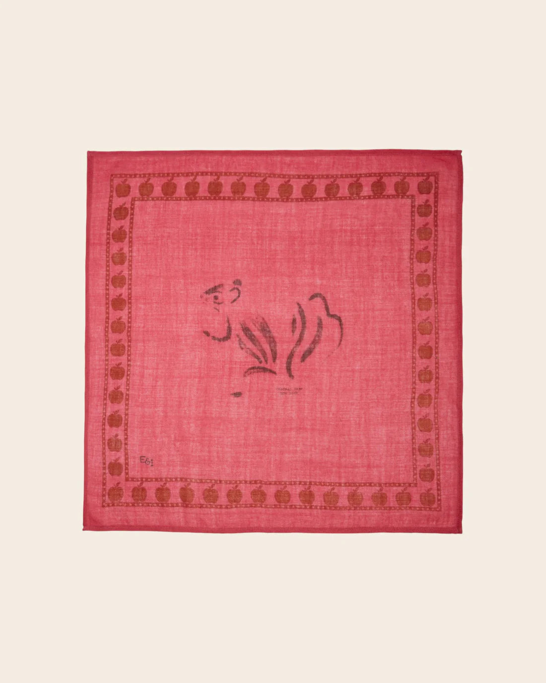 Foulard SQUIRREL écureuil rose